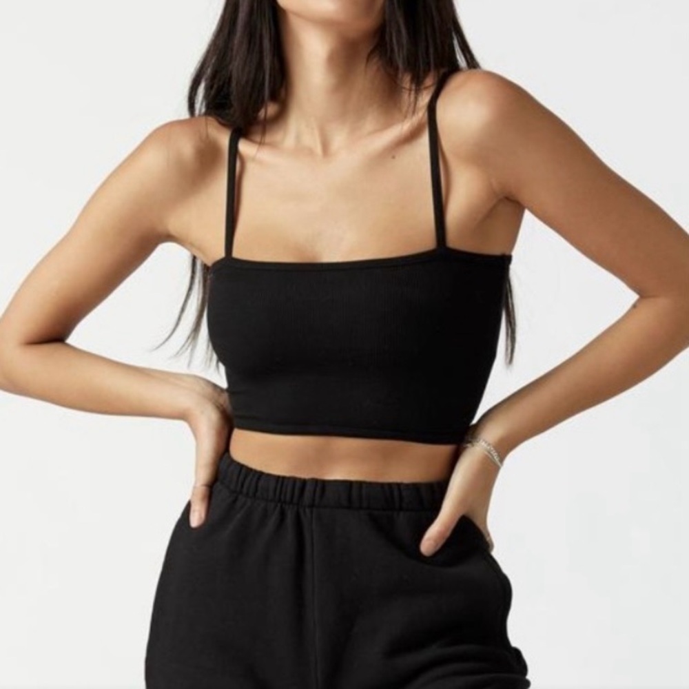 Joah Brown black Crop Top - Picture 2 of 6